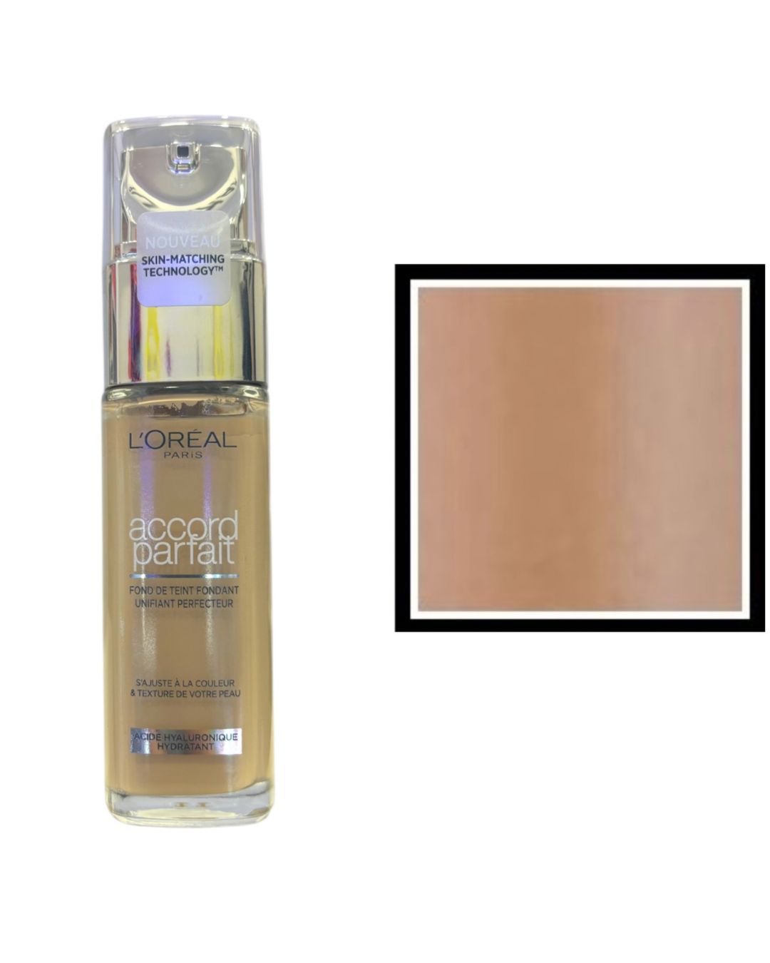 L’Oreal Paris fondotinta accord parfait,effetto naturale arricchito con acido ialuronico