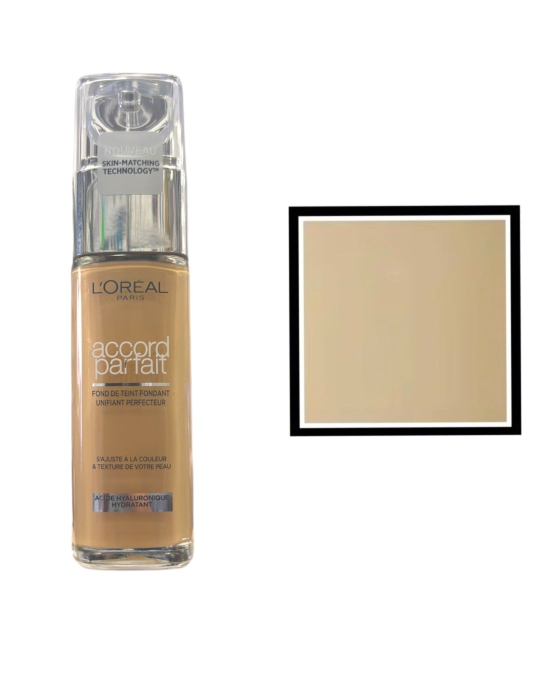 L’Oreal Paris fondotinta accord parfait,effetto naturale arricchito con acido ialuronico