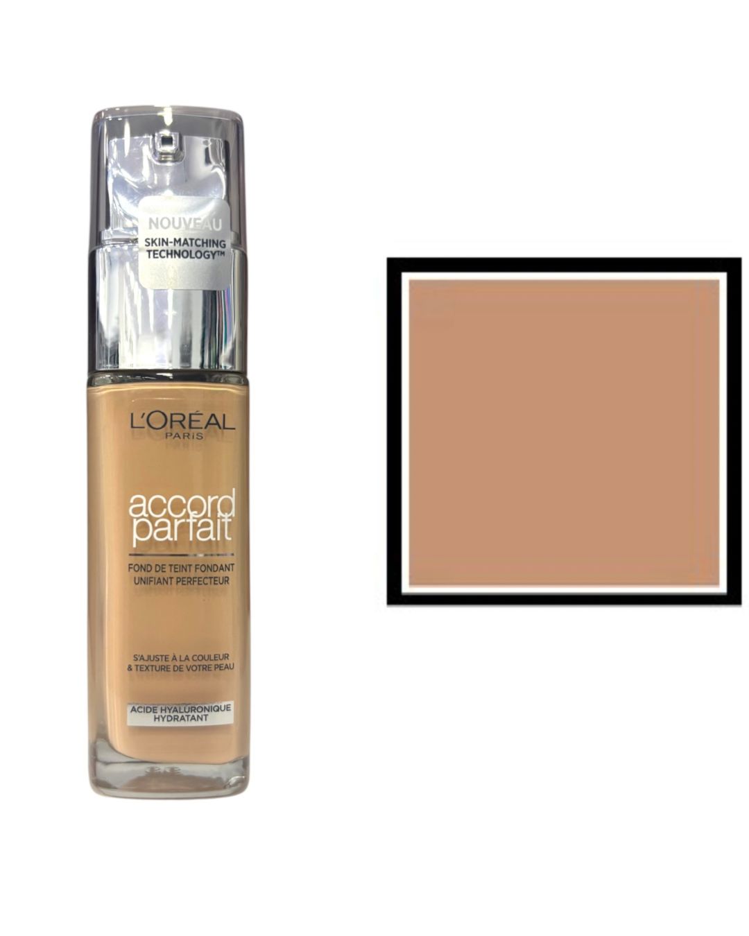 L’Oreal Paris fondotinta accord parfait,effetto naturale arricchito con acido ialuronico