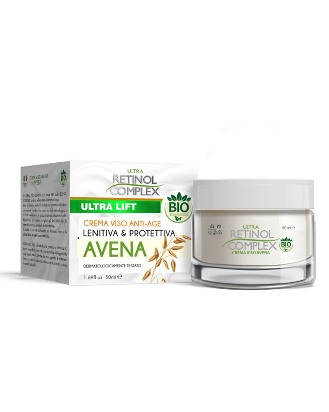 Retinol Complex Crema Viso Lenitiva Bio Avena 50ml