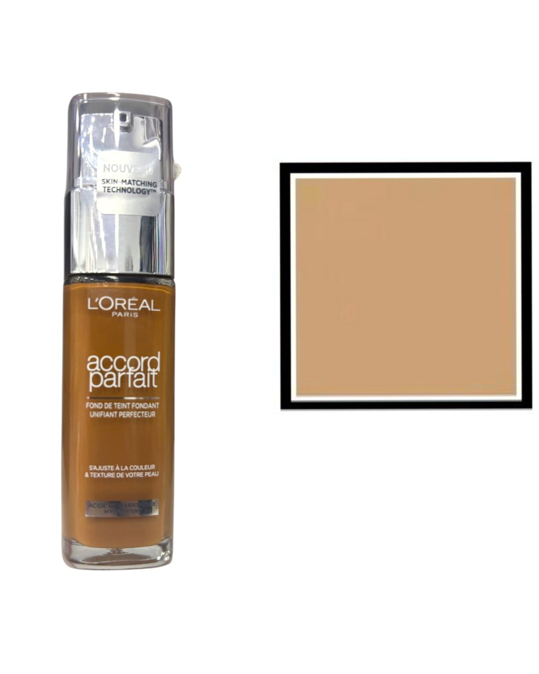 L’Oreal Paris fondotinta accord parfait,effetto naturale arricchito con acido ialuronico