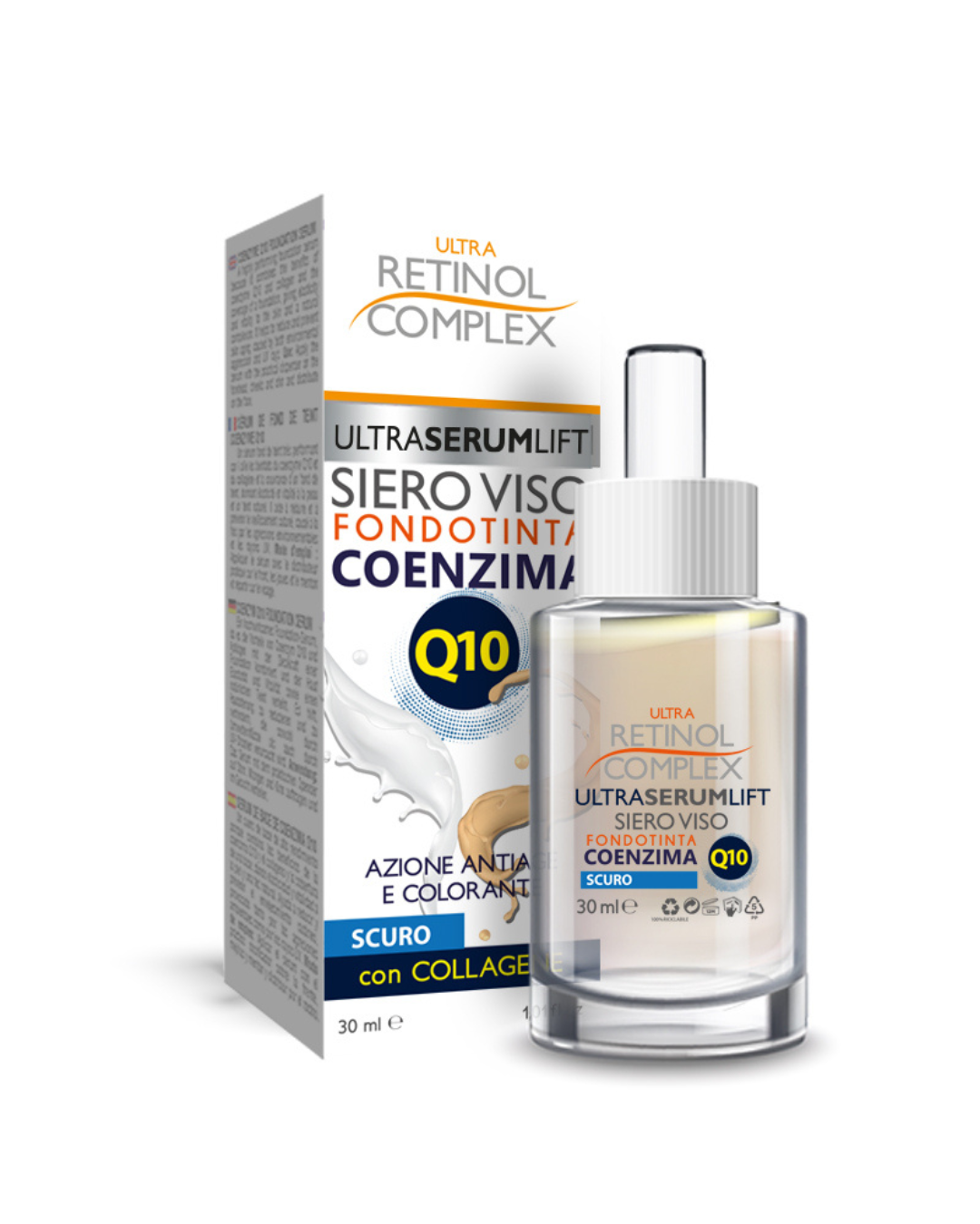 Retinol Complex Siero Fondotinta Coenzima Q10 – SCURO 30ml