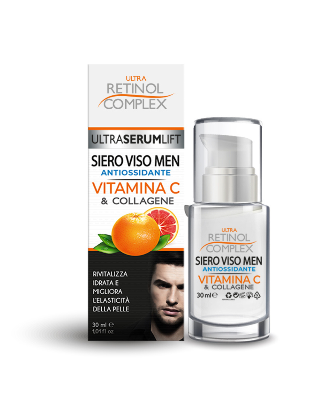 Retinol Complex Siero Viso MEN Con VITAMINA C 30ml