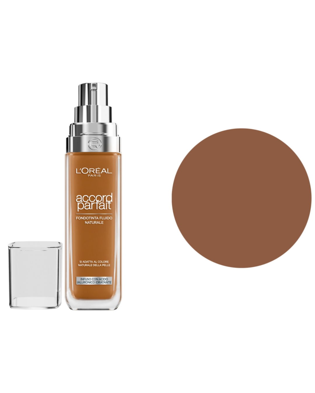 L’Oreal Paris Fondotinta Accord Parfait,Effetto Naturale Arricchito Con Acido Ialuronico
