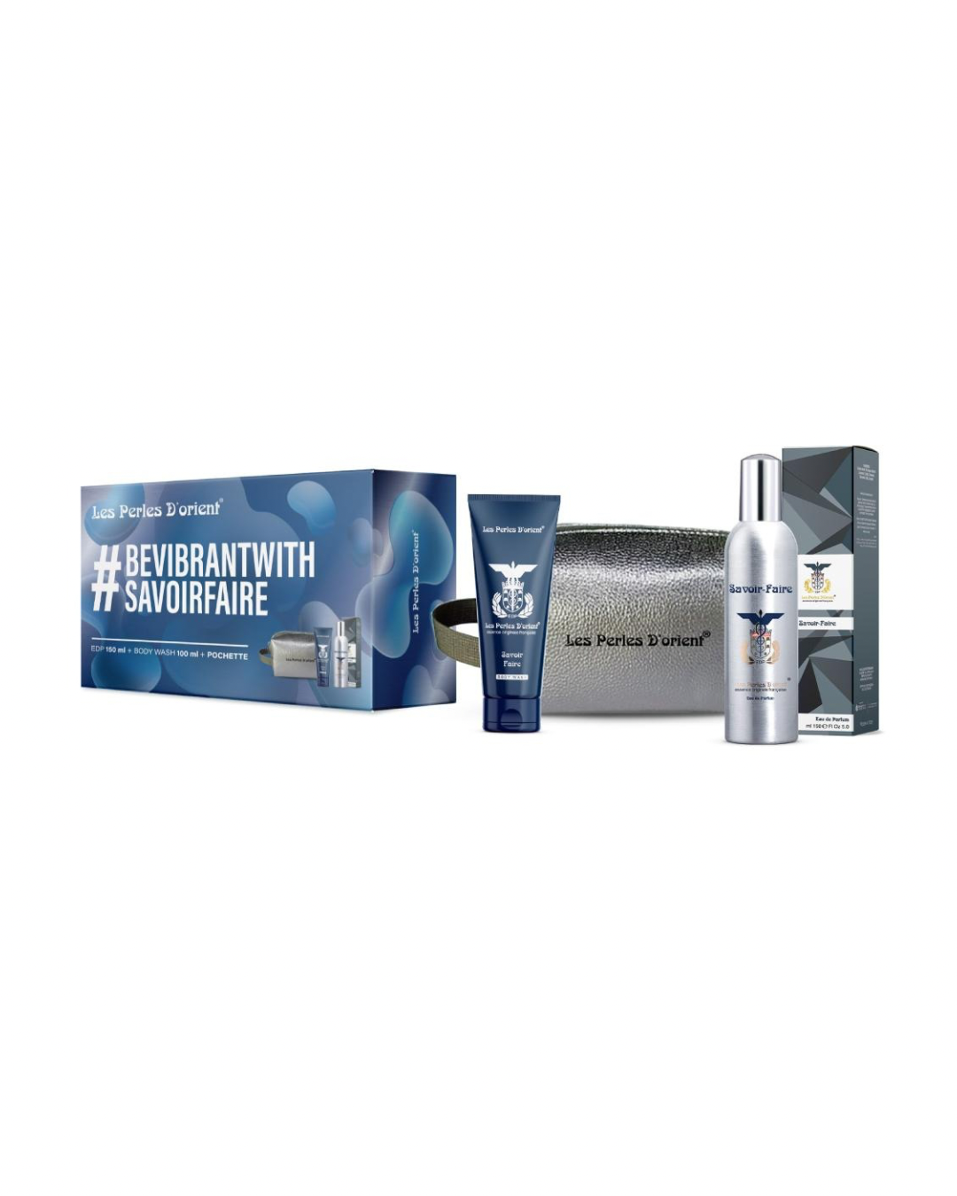Les Perles D’Orient Cofanetto Savoir Faire Profumo 150ml+Body Shower + Pochette