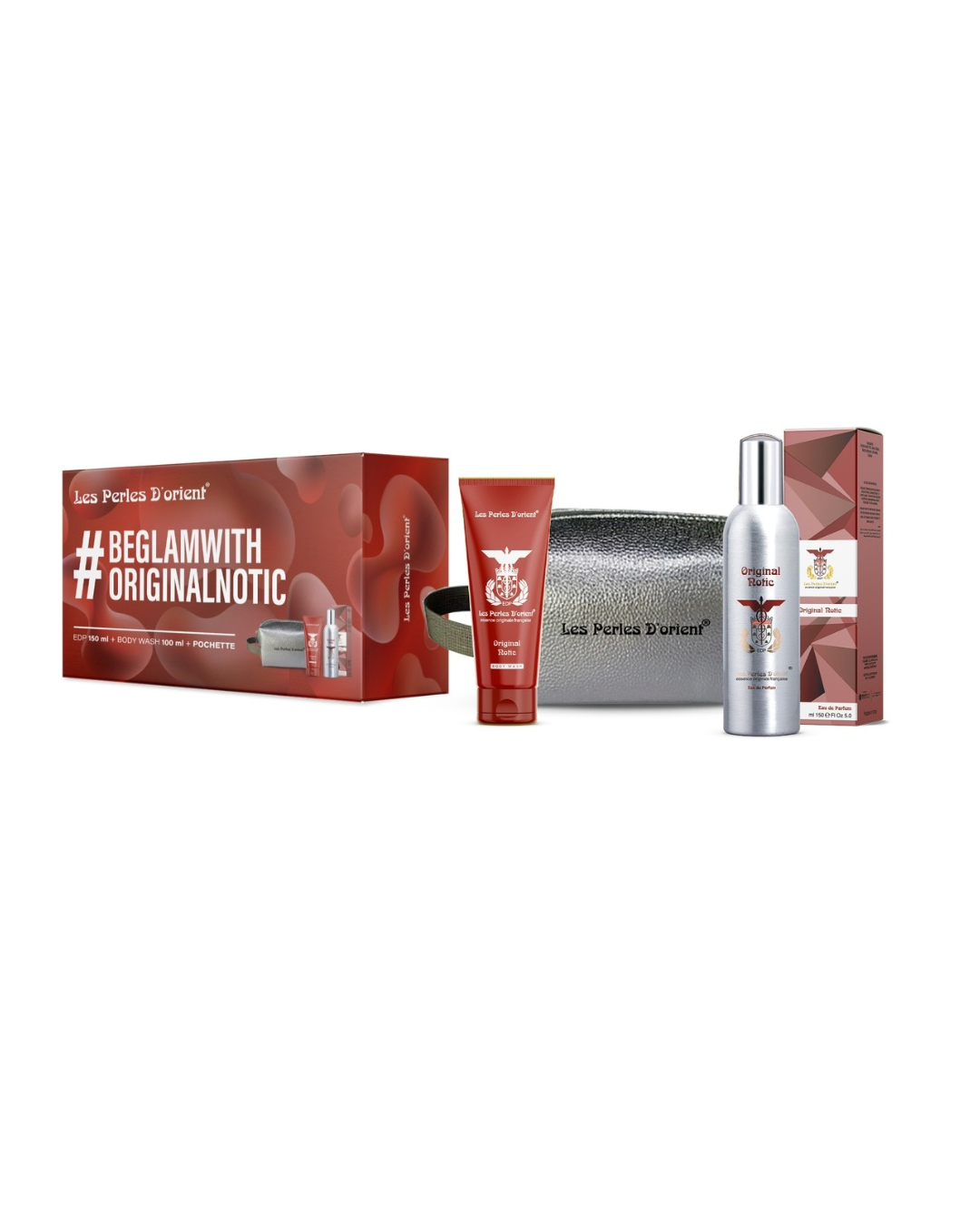 Les Perles D’Orient Original Notic Profumo 150ml + Body Shower + Pochette