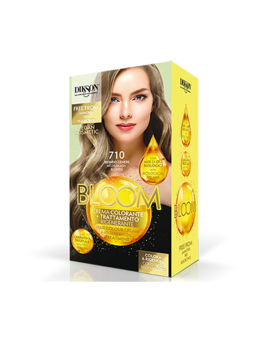 Dikson Bloom Crema Color Senza Ammoniaca Biondo Cenere n710