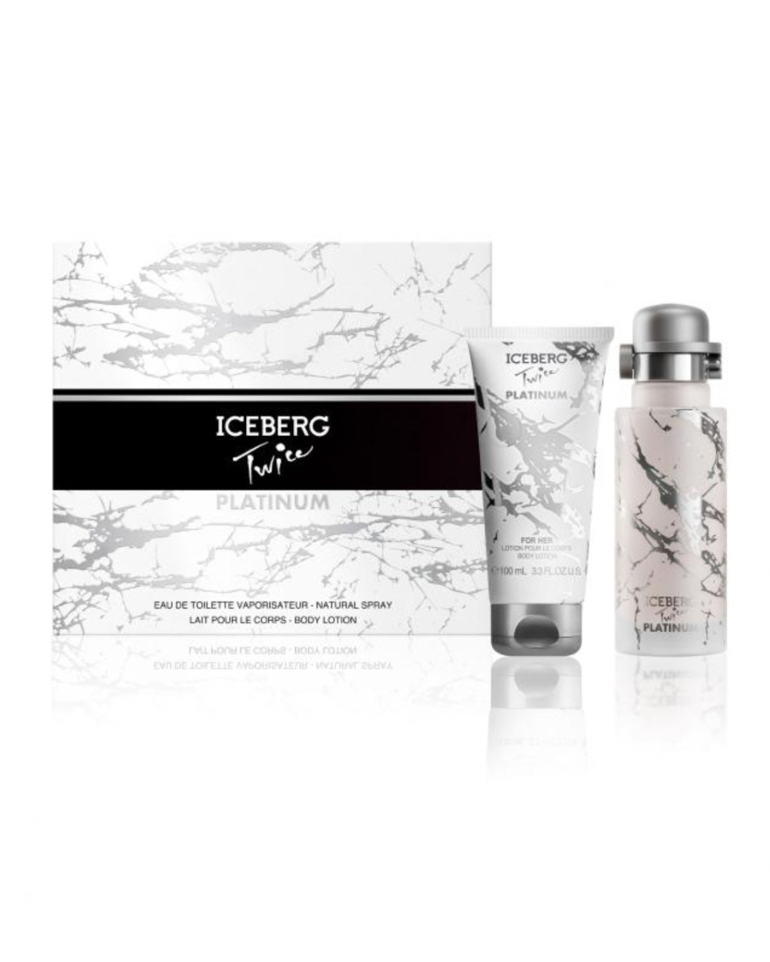Iceberg Twice Platinum Eau De Toilette 125ml+ Lozione Corpo 100ml
