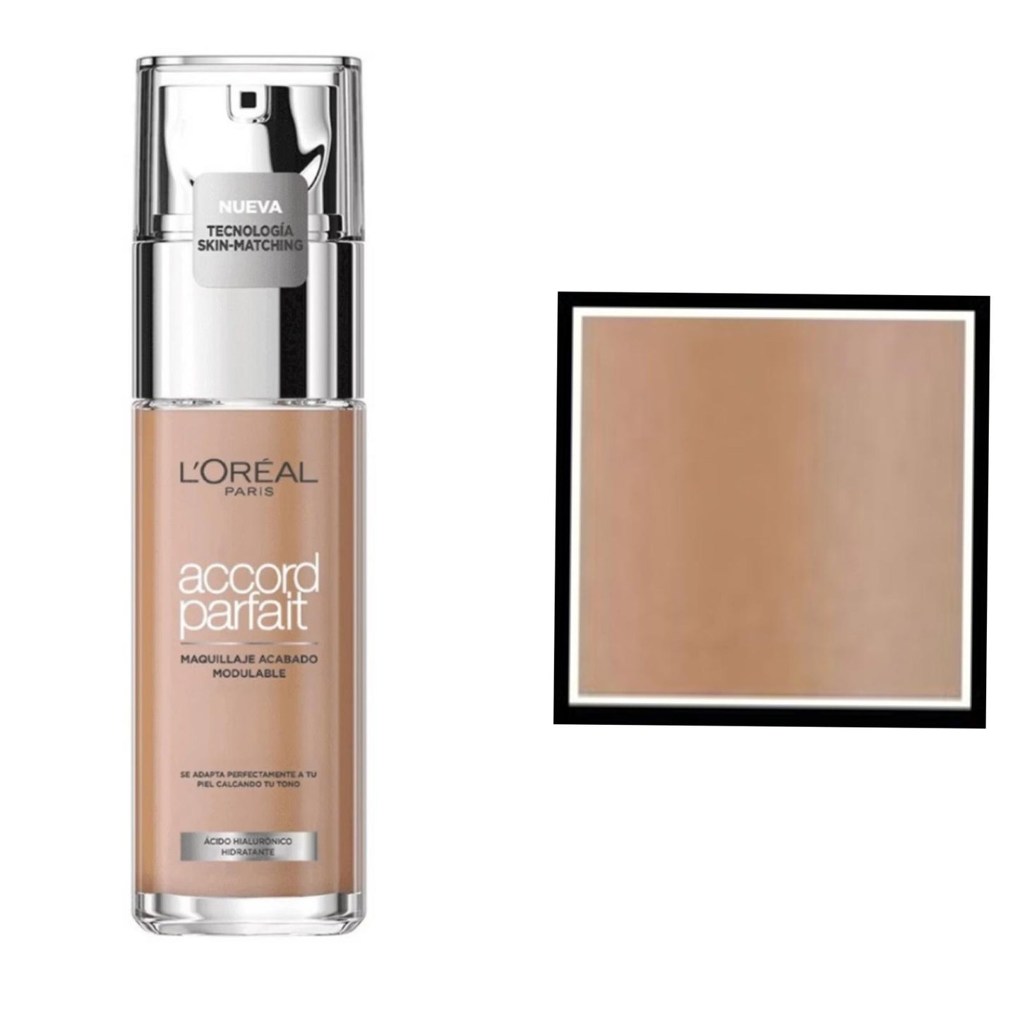 L’Oreal Paris fondotinta accord parfait,effetto naturale arricchito con acido ialuronico