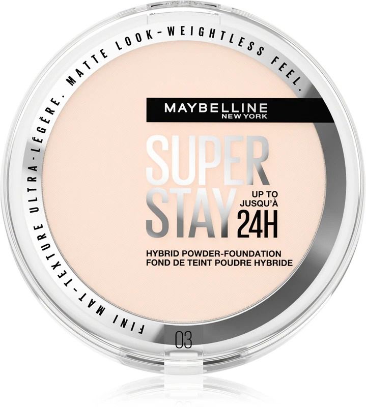Maybelline New York Super Stay 24H Hybrid Powder- Fondotinta N03