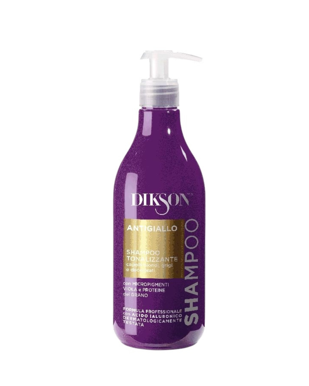 Dikson Shampoo Tonalizzante Capelli Biondi,Grigi e Decolorati Con acido Ialuronico 500ml