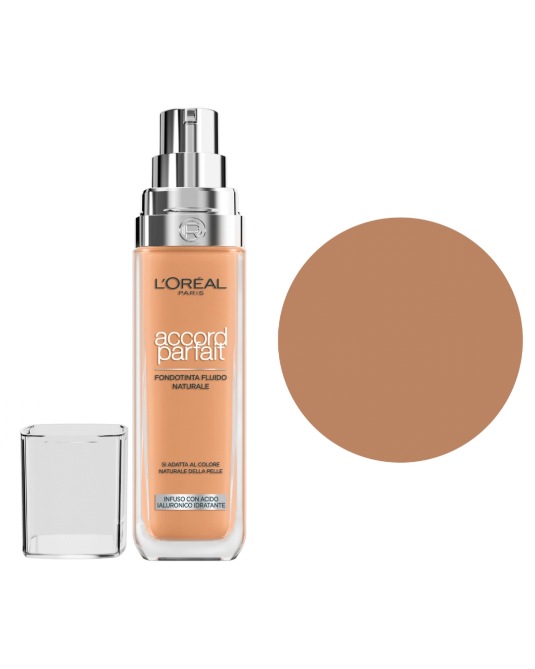 L’Oreal Paris Fondotinta Accord Parfait,Effetto Naturale Arricchito Con Acido Ialuronico