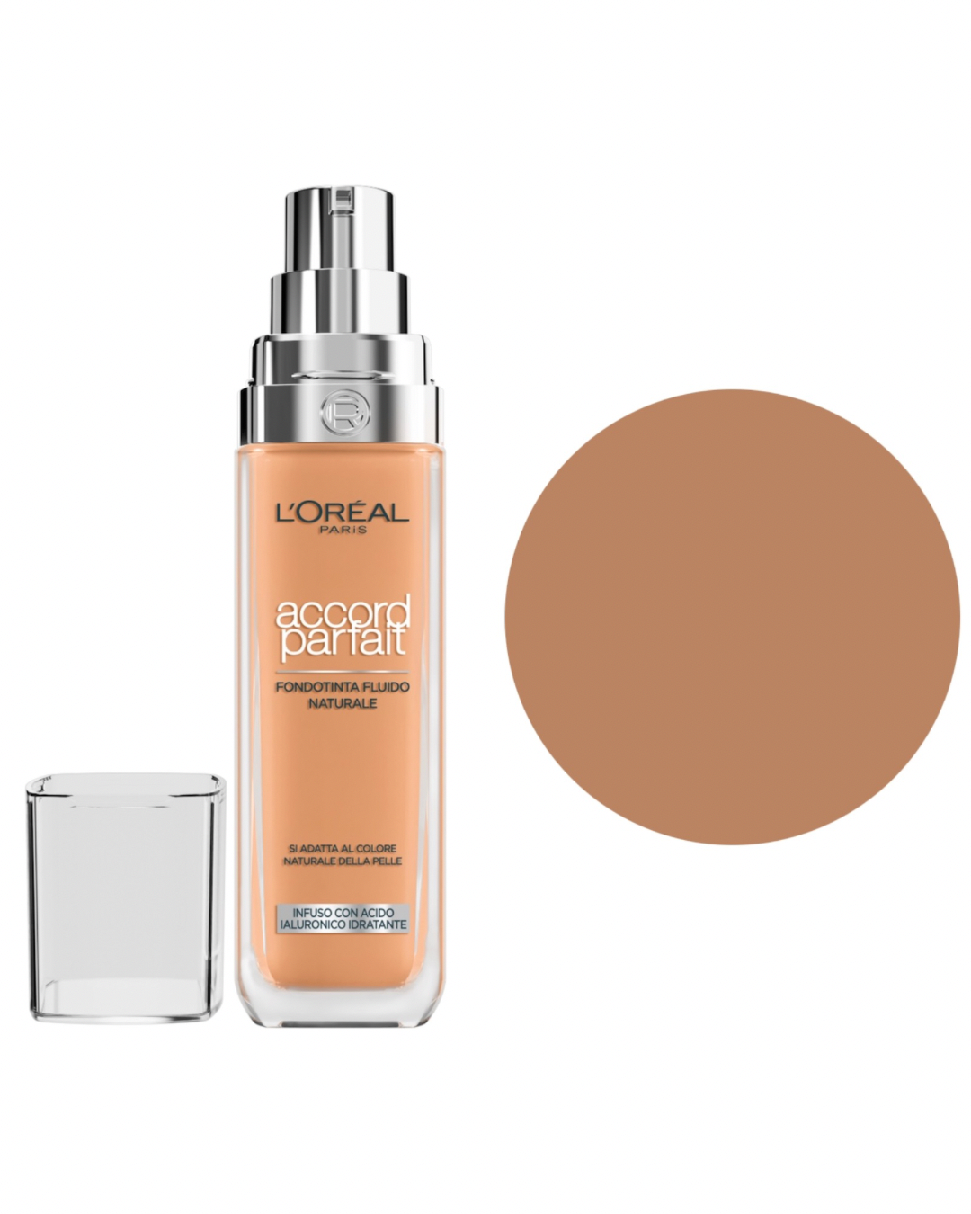 L’Oreal Paris Fondotinta Accord Parfait,Effetto Naturale Arricchito Con Acido Ialuronico