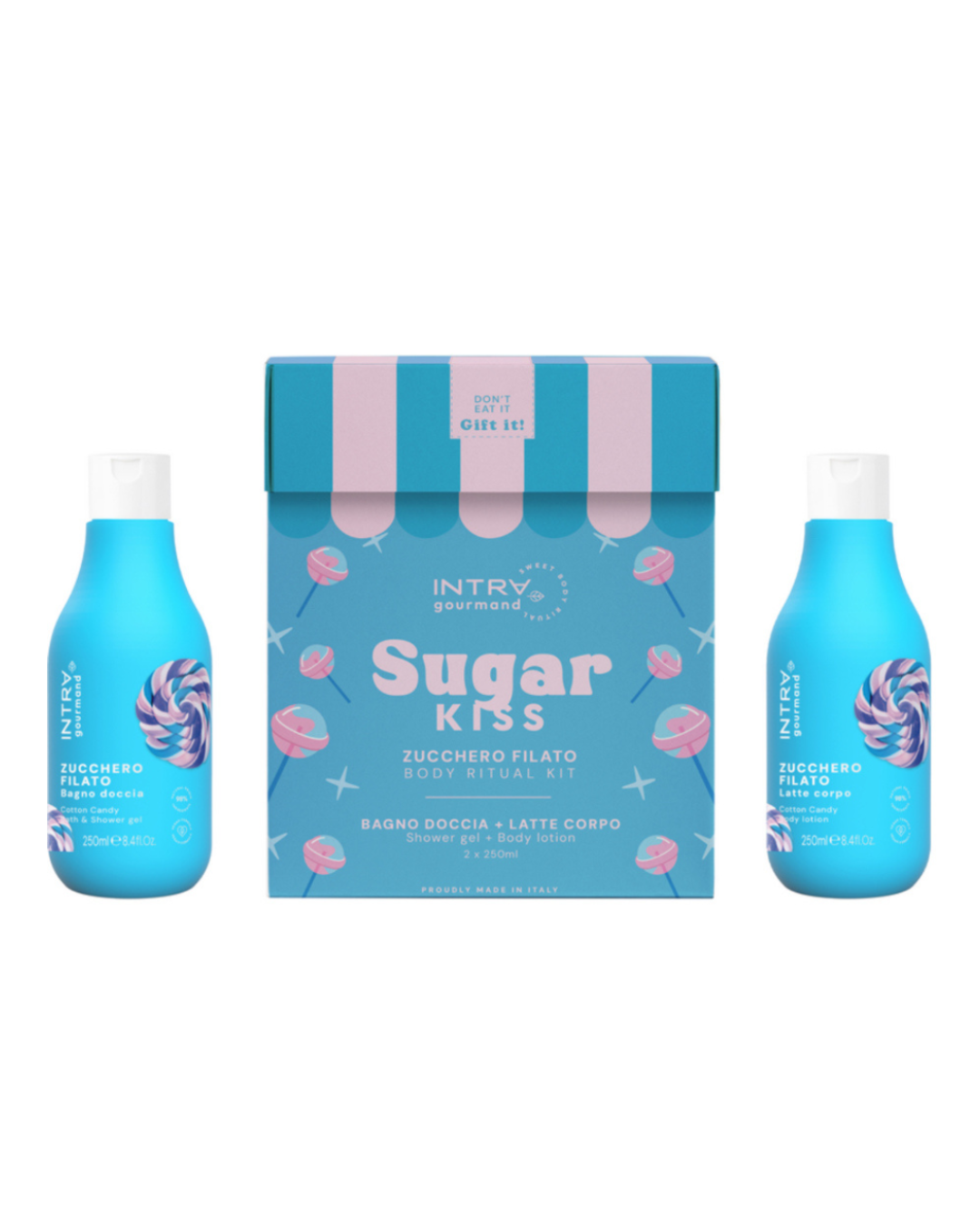 Intra Cofanetto Zucchero Filato Bagno Doccia 250ml+Latte Corpo 250ml