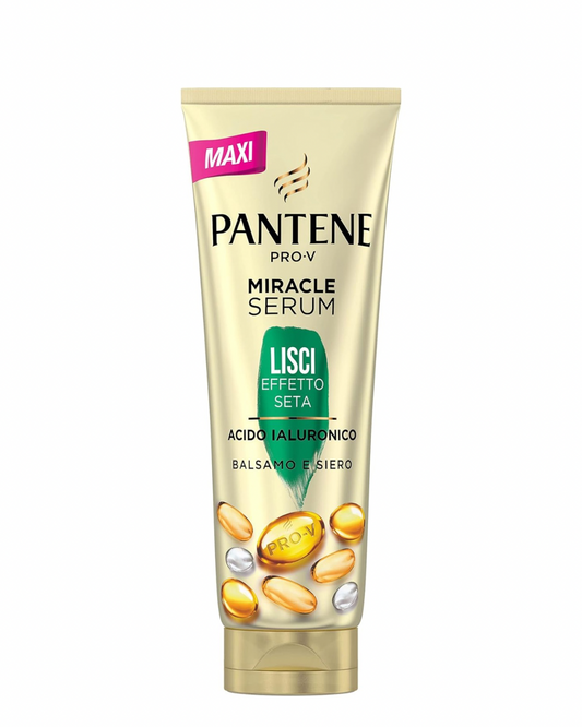 Pantene Pro-V Miracle Serum Lisci Effetto Seta, Trattamento Intensivo e Nutriente, Con o Senza Risciacquo, con Acido Ialuronico, 200ML