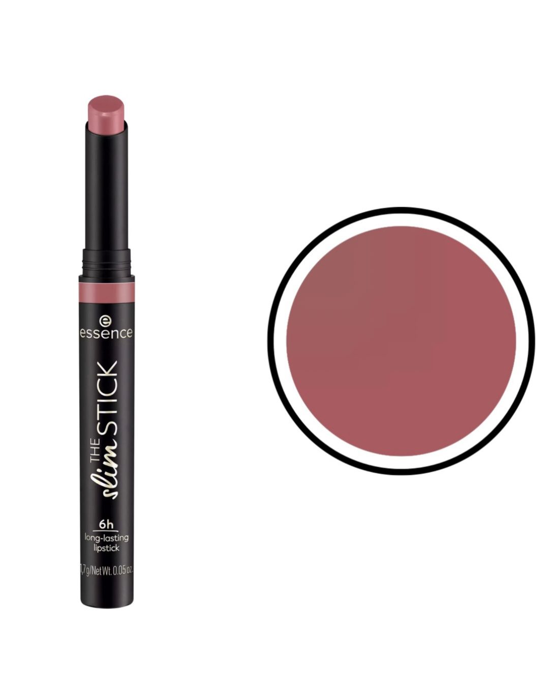 Essence The Slim Stick Rossetto, Rossetto a lunga durata e finish opaco.