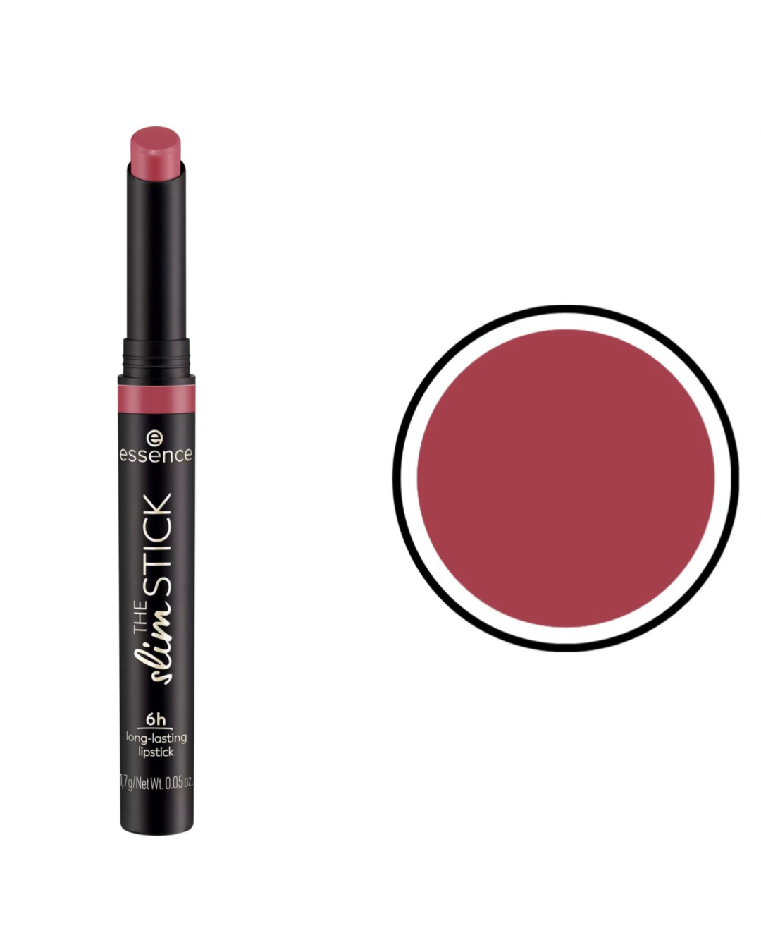 Essence The Slim Stick Rossetto, Rossetto a lunga durata e finish opaco.