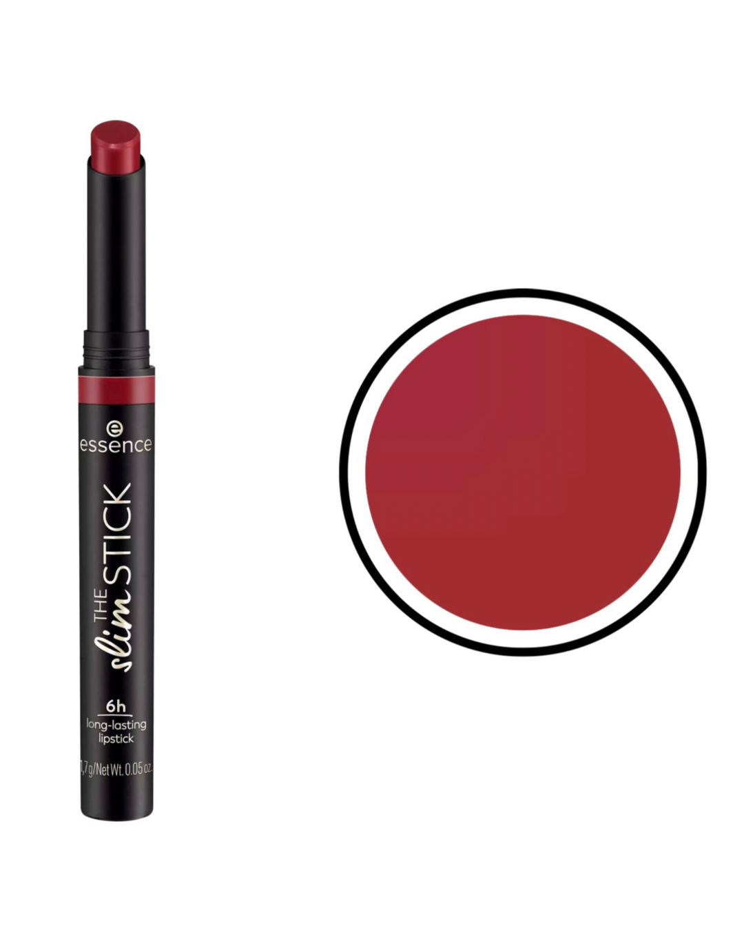 Essence The Slim Stick Rossetto, Rossetto a lunga durata e finish opaco.
