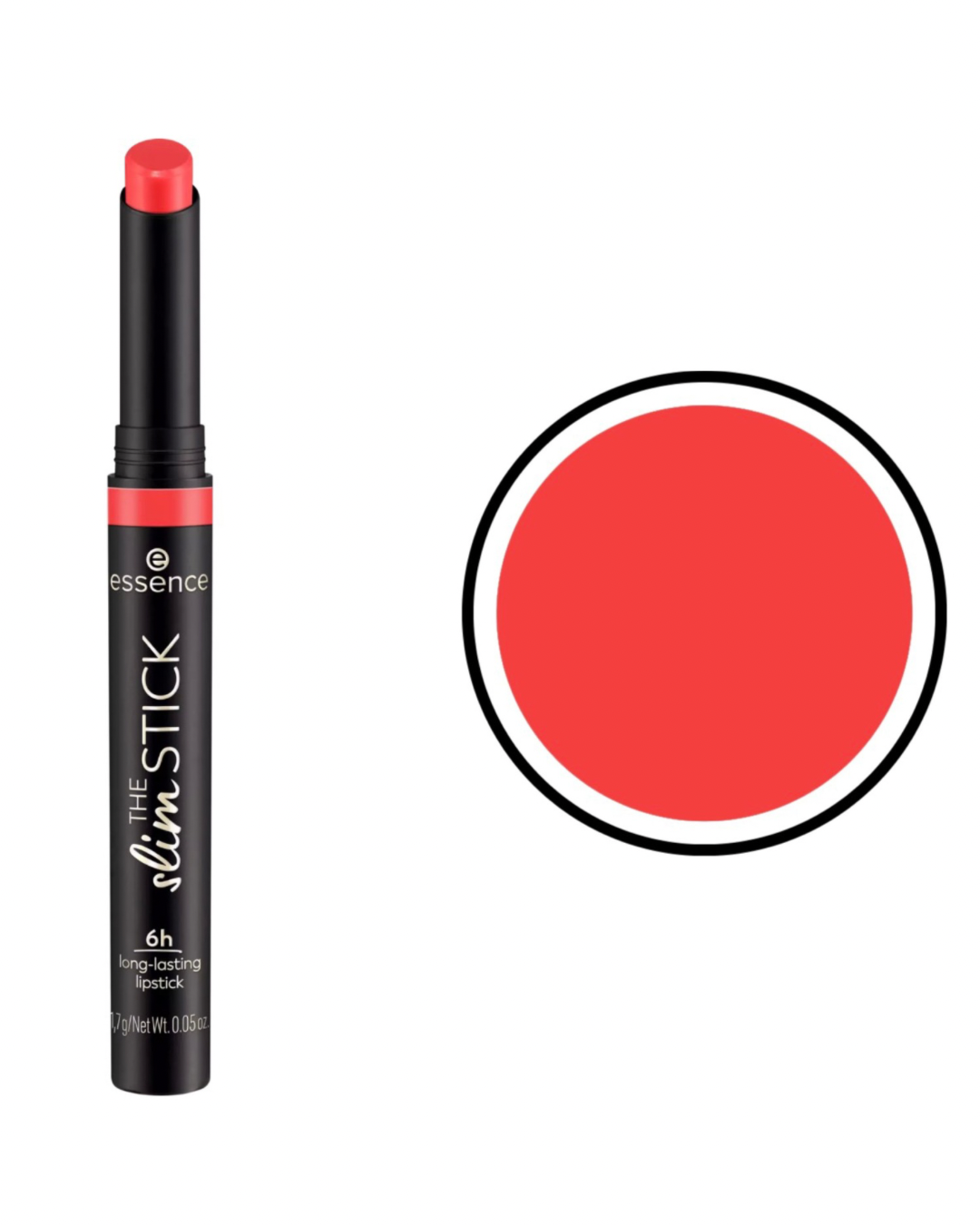 Essence The Slim Stick Rossetto, Rossetto a lunga durata e finish opaco.