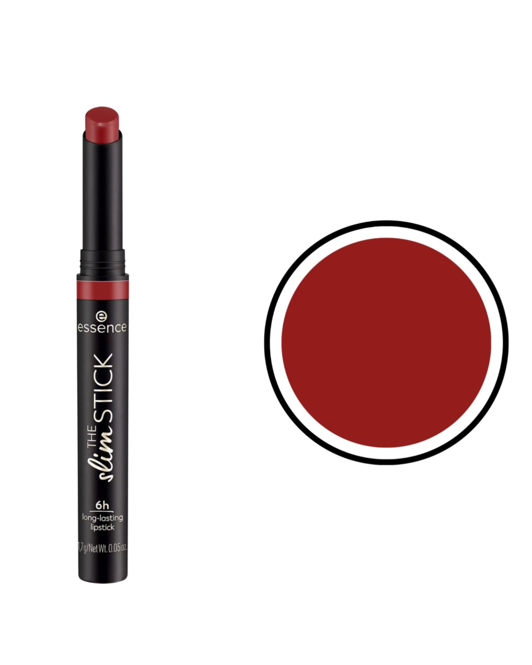 Essence The Slim Stick Rossetto, Rossetto a lunga durata e finish opaco.