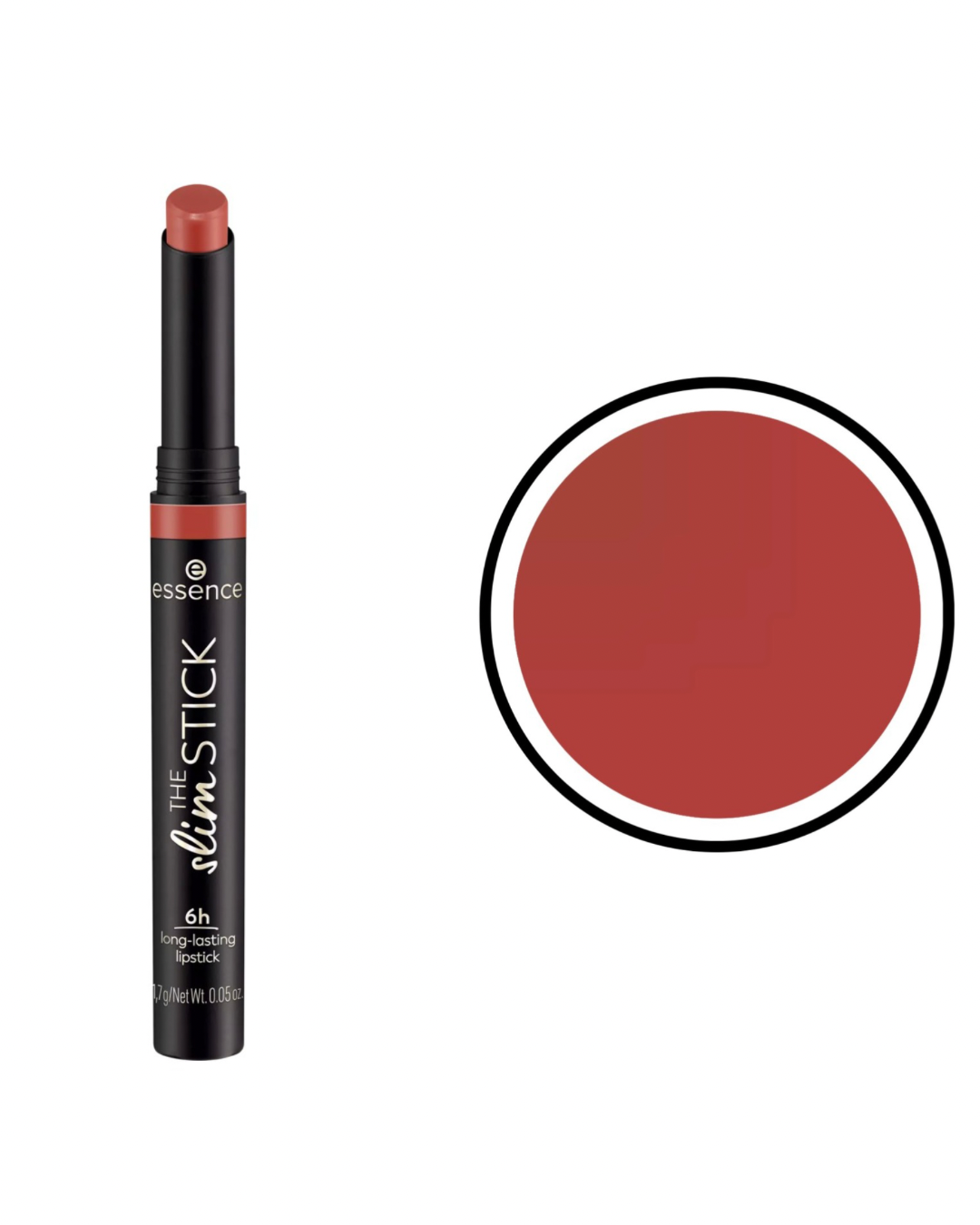 Essence The Slim Stick Rossetto, Rossetto a lunga durata e finish opaco.