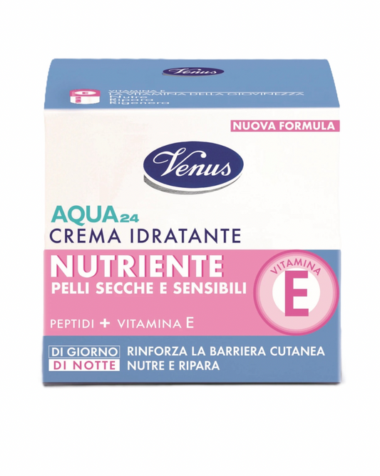 Venus Aqua 24 Crema idratante antietà con vitamina E, 50 ml