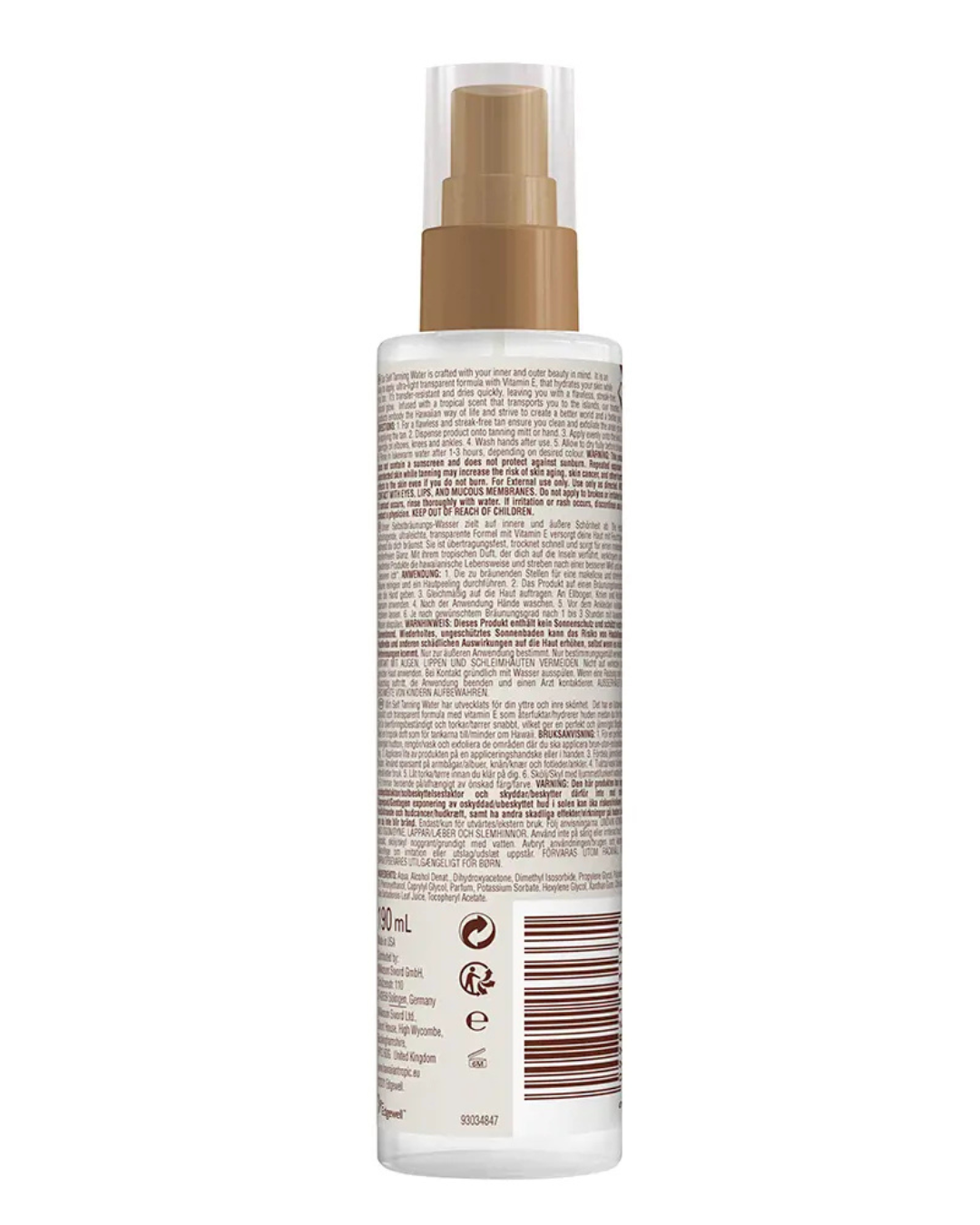Hawaiian Tropic, Acqua Autoabbronzante Medio-Leggera