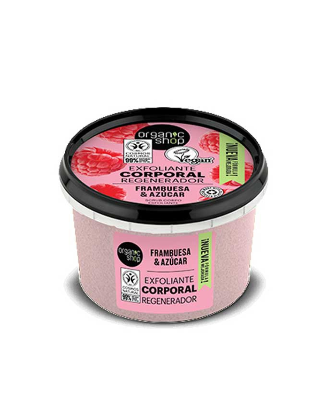 Organic Shop Scrub corpo rigenerante - Lampone e zucchero bio 250ml