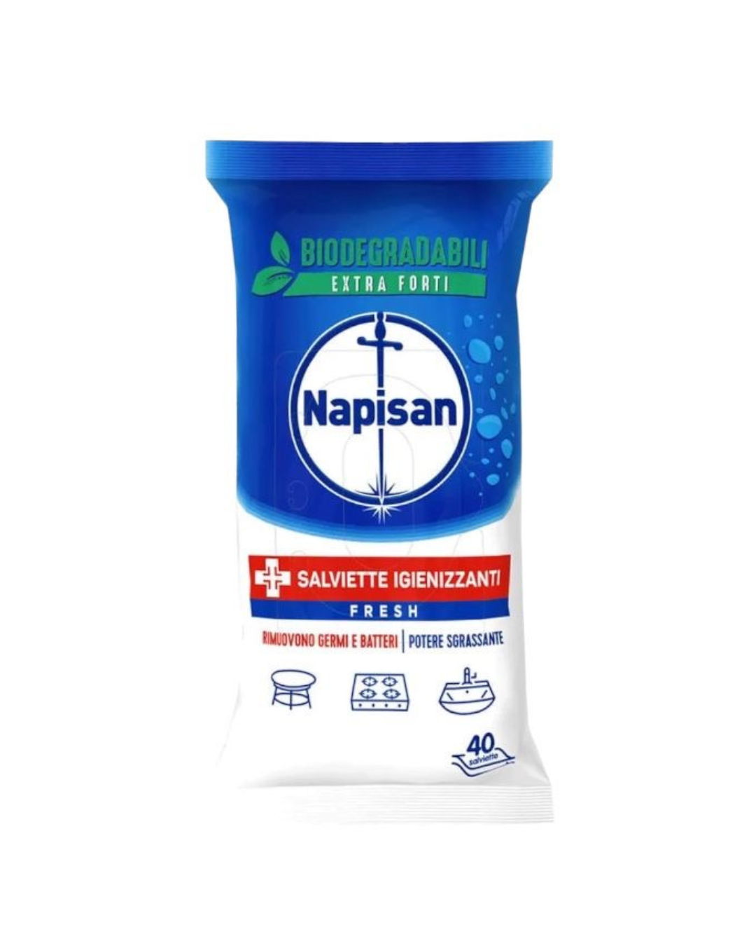 Napisan Salviettine Disinfettanti Sgrassanti 40 Pezzi