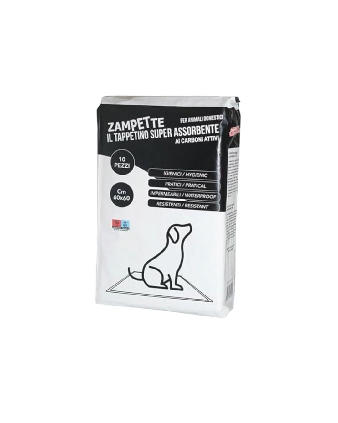 Zampette Tappettino Super Assorbente 60x60 Cm 10 Pezzi