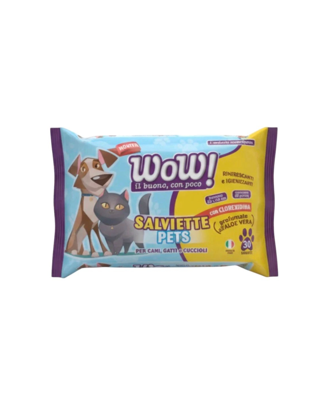 Wow Salviette Animali 30 Pezzi