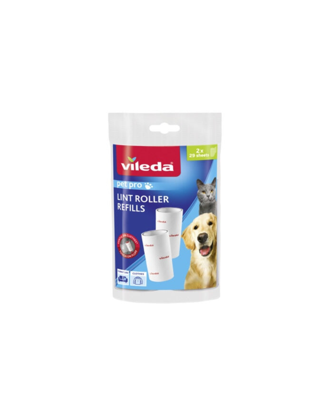 Vileda Roller Refils Per Animali 2 Pezzi
