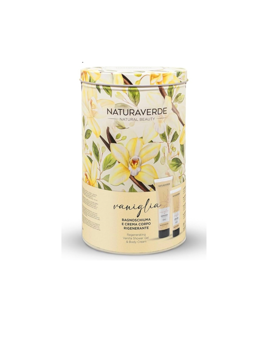 NaturaVerde Vaniglia Cofanetto Regalo Bagnoschiuma 200ml e Crema Corpo 100ml