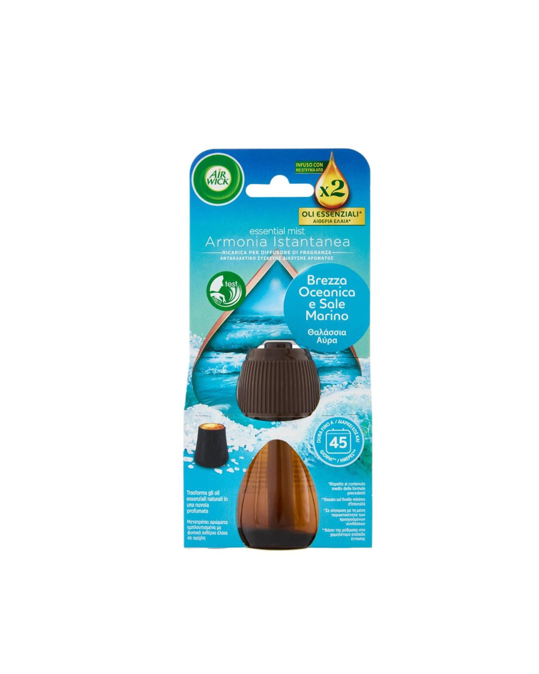 Air Wick Diffusore + Ricarica Brezza Oceanica E Sale Marino 20Ml