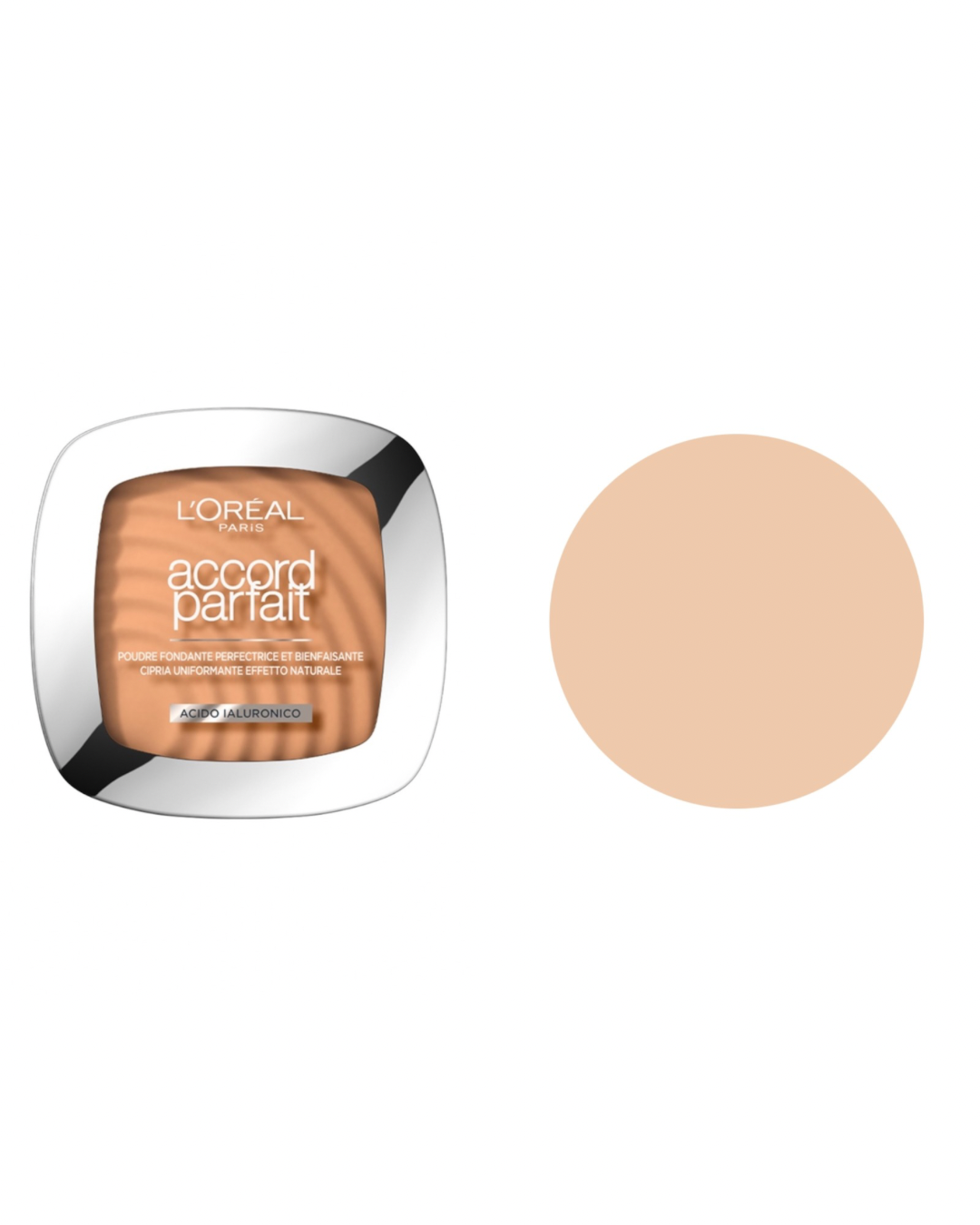 L’Oreal Cipria Accord Parfait Uniformante Effetto Naturale Con Acido Ialuronico