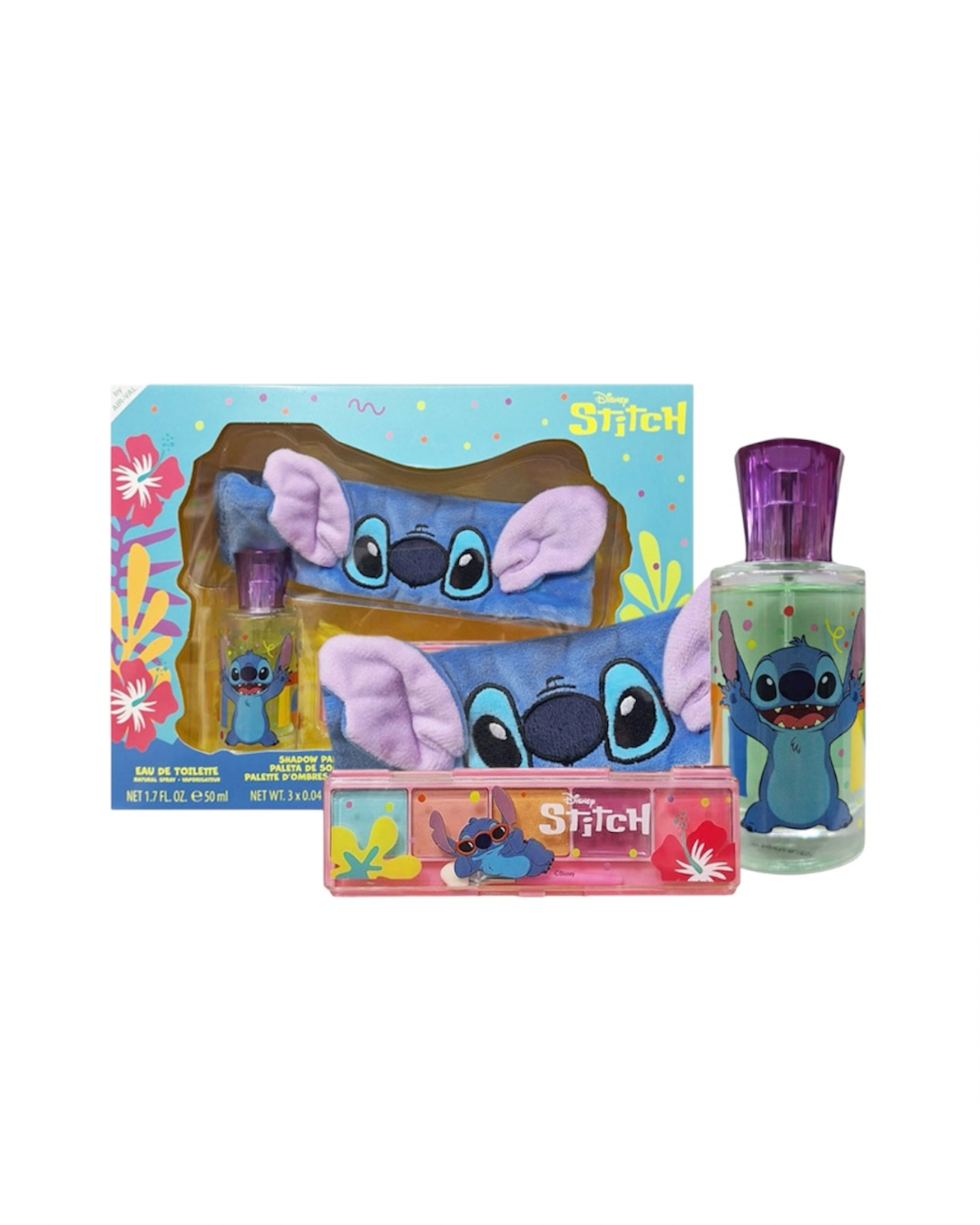 Cofanetto Bimba DISNEY STITCH Edt 50ml + Fascia Per Capelli + Palette Occhi e Labbra