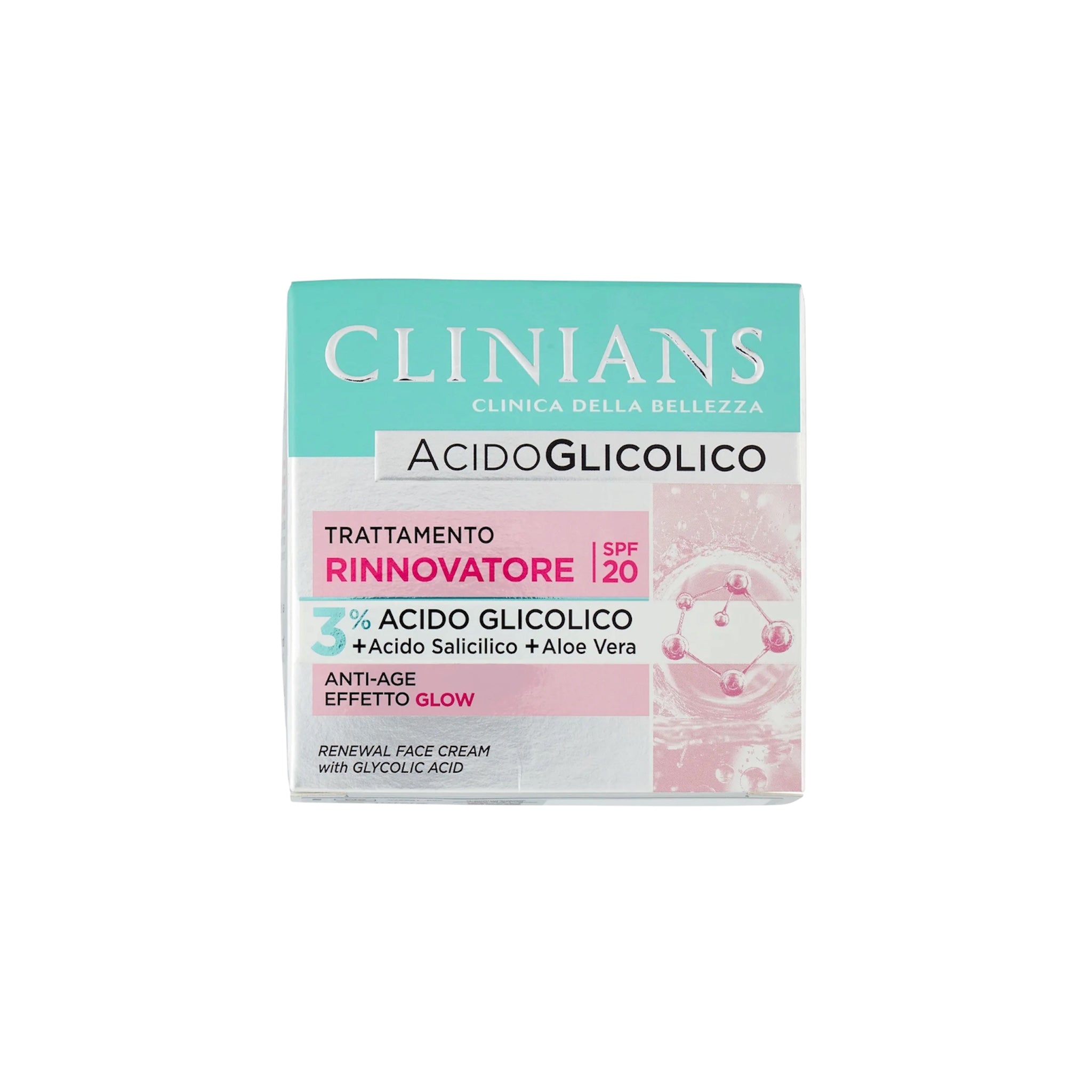 Clinians Acidoglicolico Trattamento Rinnovatore Spf 20 - Crema Viso Anti-età