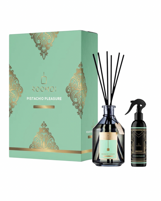 Roomoi Cofanetto Pistacchio Profumatore Ambiente 500ml + 200ml Spray