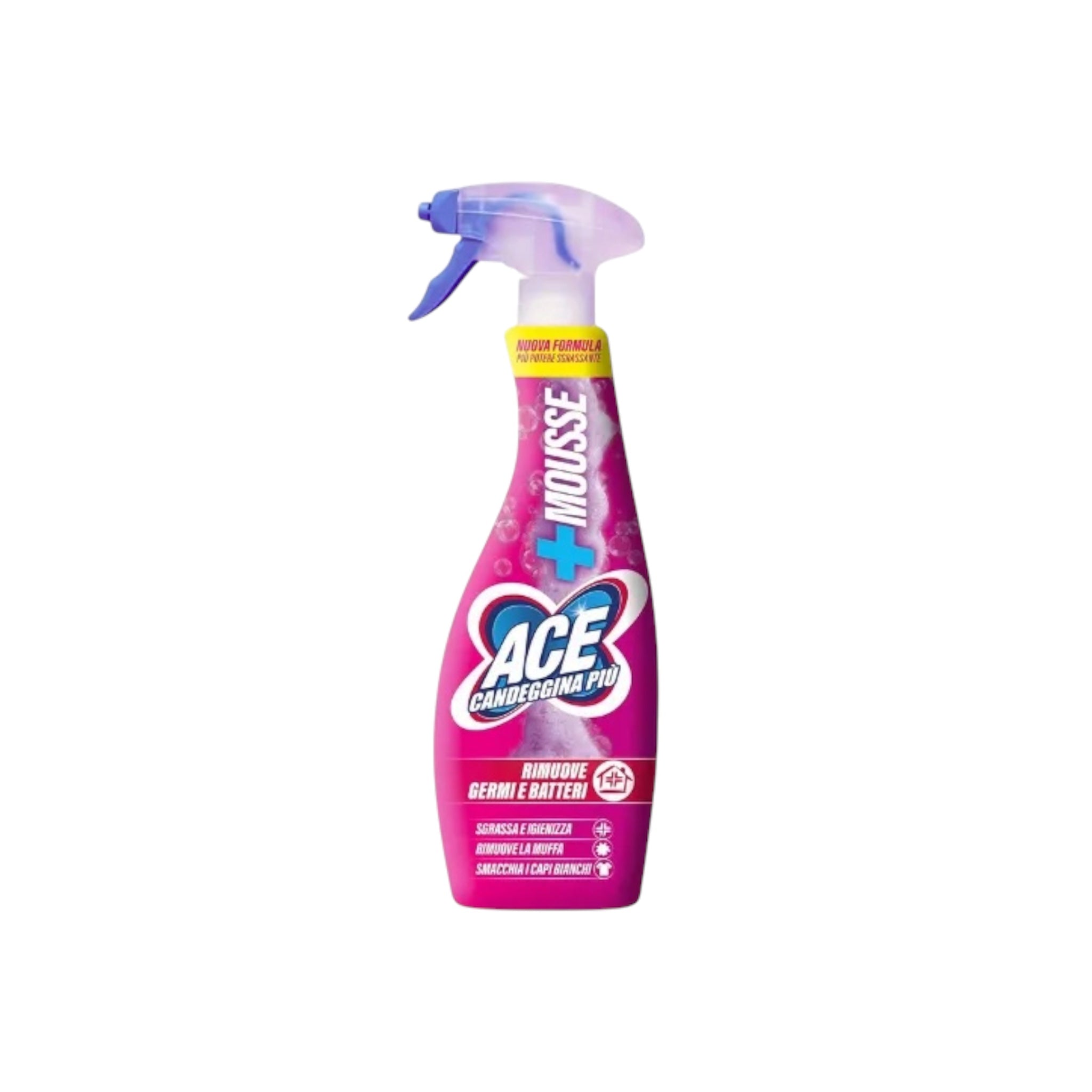 Ace Candeggina Spray Mousse Rimuove Germi E Batteri 800Ml
