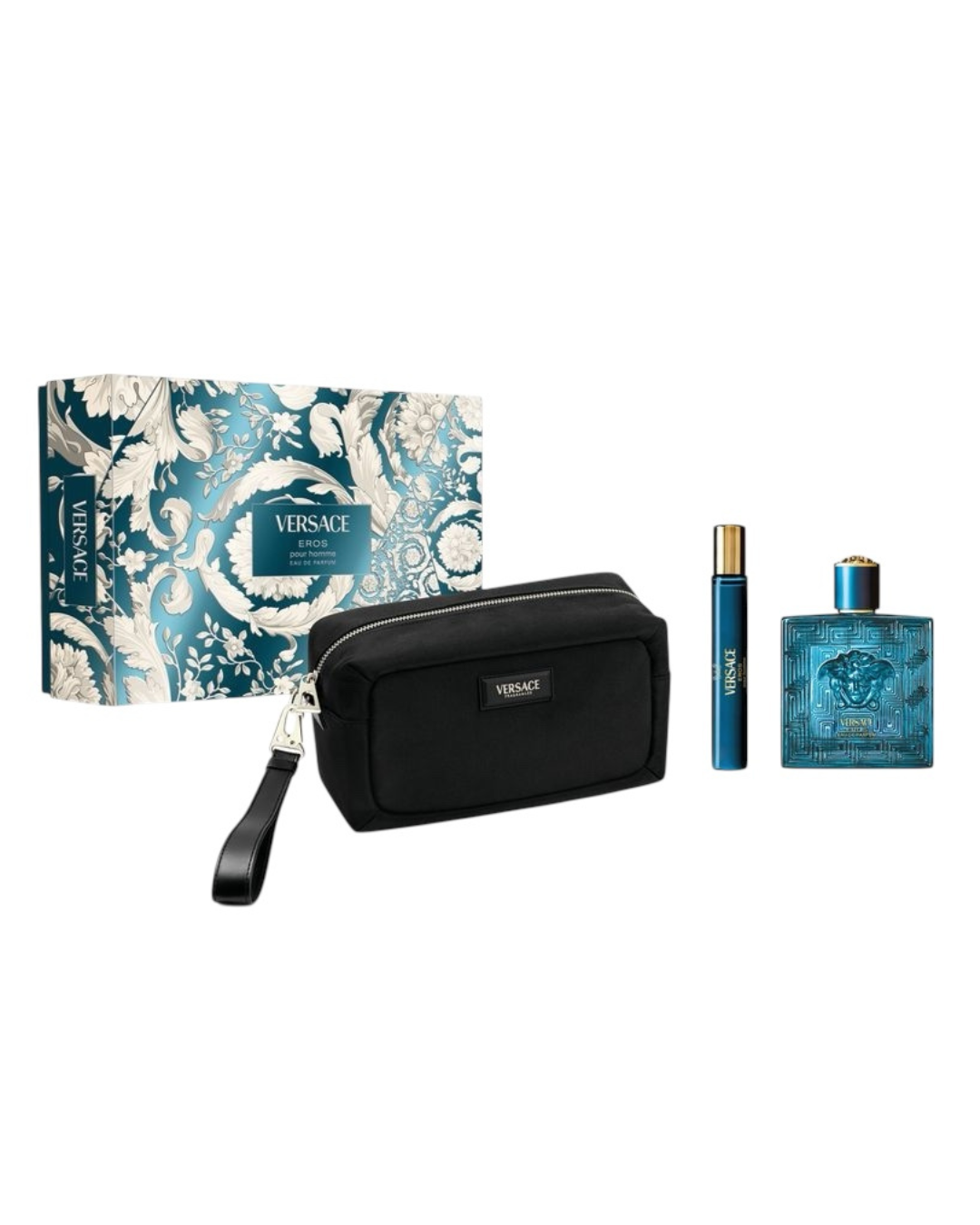 Versace Eros Eau De Parfum Cofanetto 100ml +10ml+Pochette