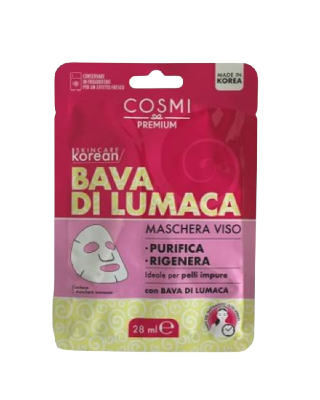 Cosmi Maschera Viso Koreana Bava Di Lumaca 28ml