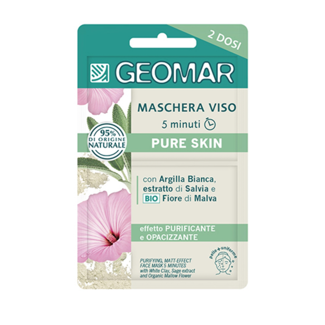 GEOMAR MASCHERA VISO PURE SKIN EFFETTO PURIFICANTE E OPACIZZANTE