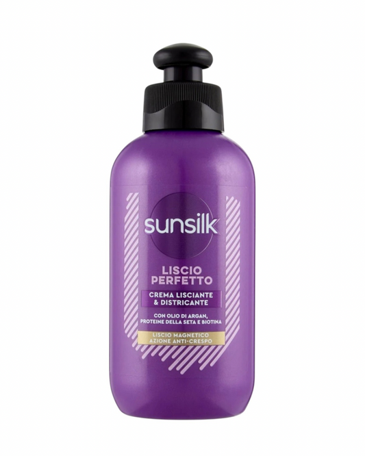 Sunsilk Liscio Crema Lisciante & Districante con Olio di Argan, Proteine della Seta e Biotina 200 mL