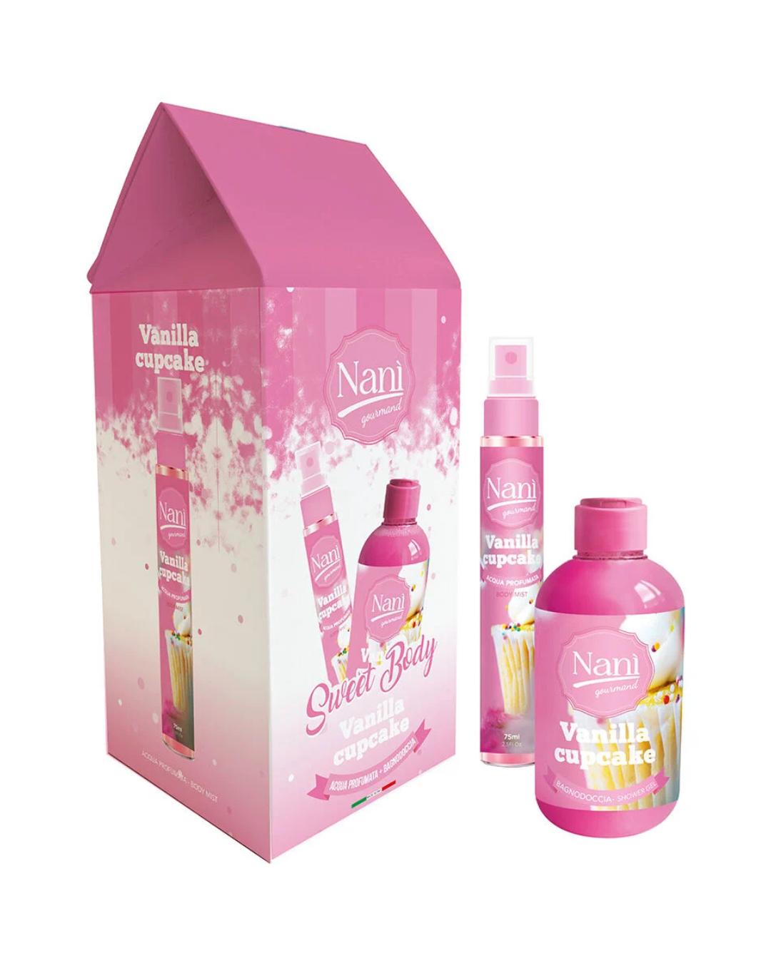 Nani Sweet Body Vanilla Cupcake Bagno Doccia 300ml+Acqua Profumata 75ml