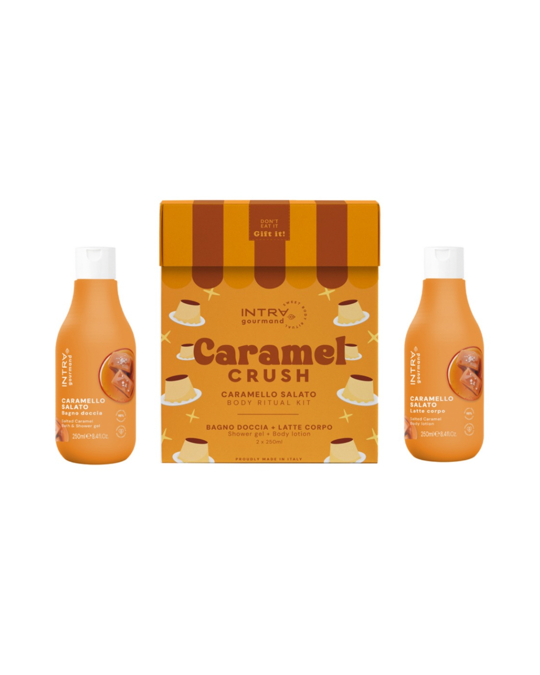 Intra Cofanetto Caramello Salato Bagno Doccia 250ml+Latte Corpo 250ml