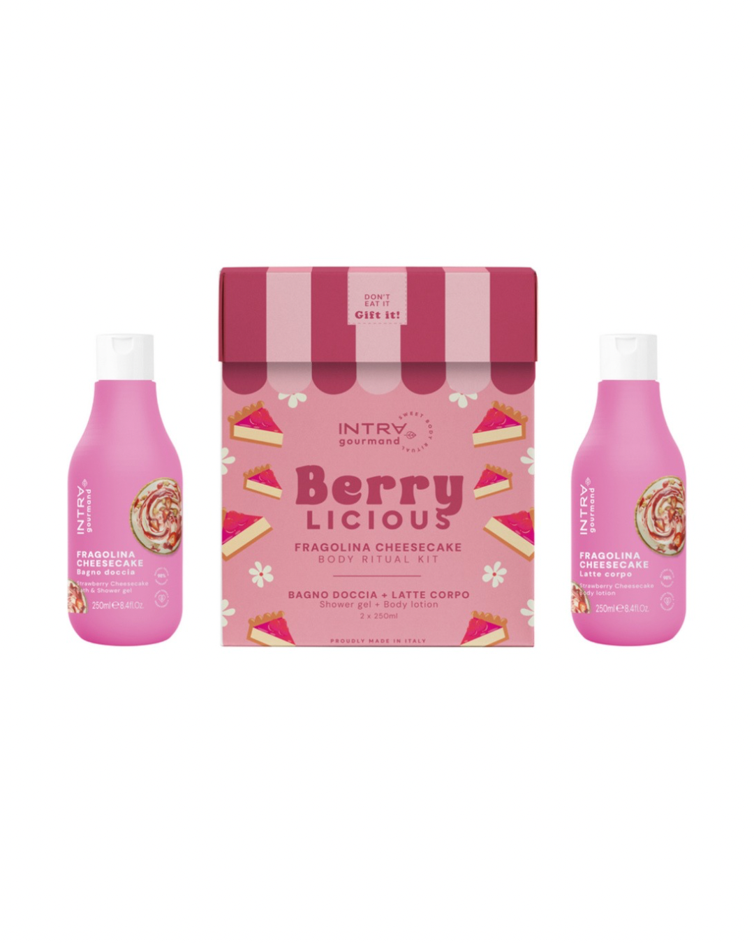 Intra cofanetto Fragolina Cheesecake Bagno Doccia 250ml+Latte Corpo 250ml