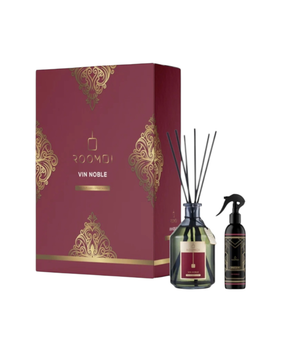 Roomoi Profumatore Ambiente Cofanetto 200ml+100ml Spray Vin Noble