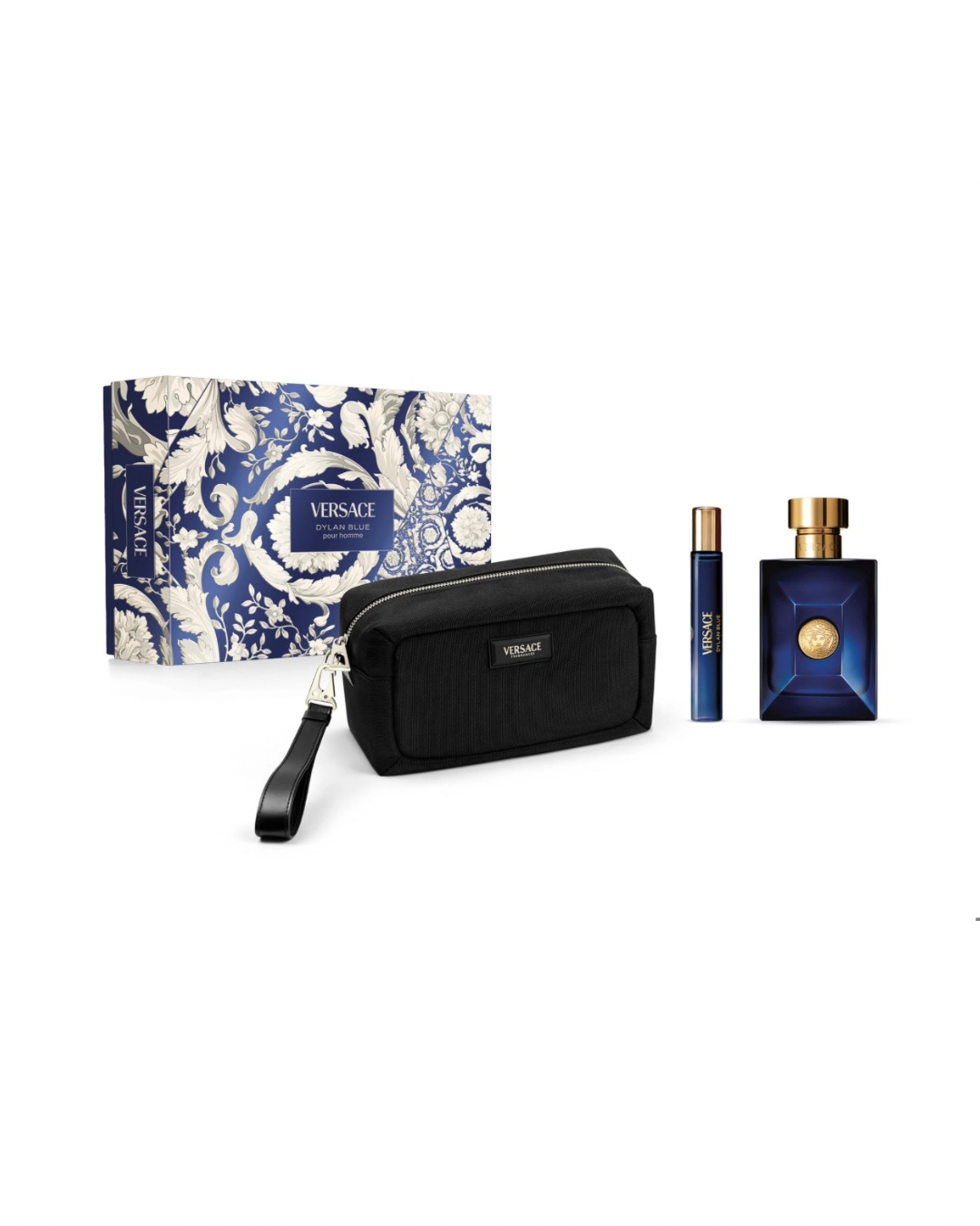 Versace Dylan Blue Cofanetto Profumo Eau De Toilette 100ml +Profumo 10ml+Pochette