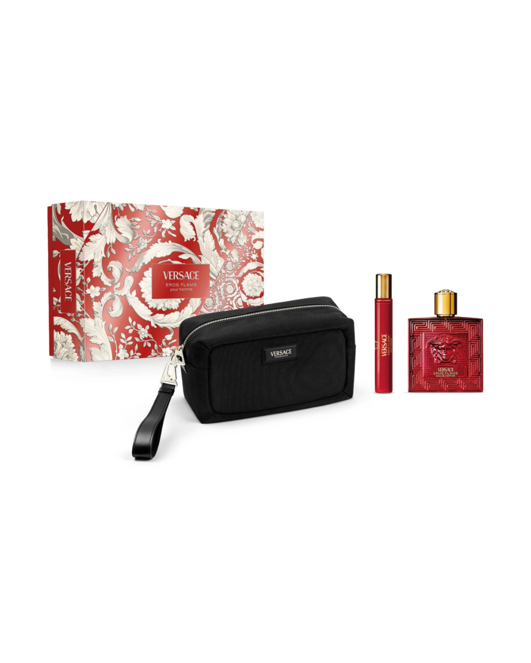 Versace Eros Flame Cofanetto Eau De Parfum 100ml+10ml Spray+Pochette