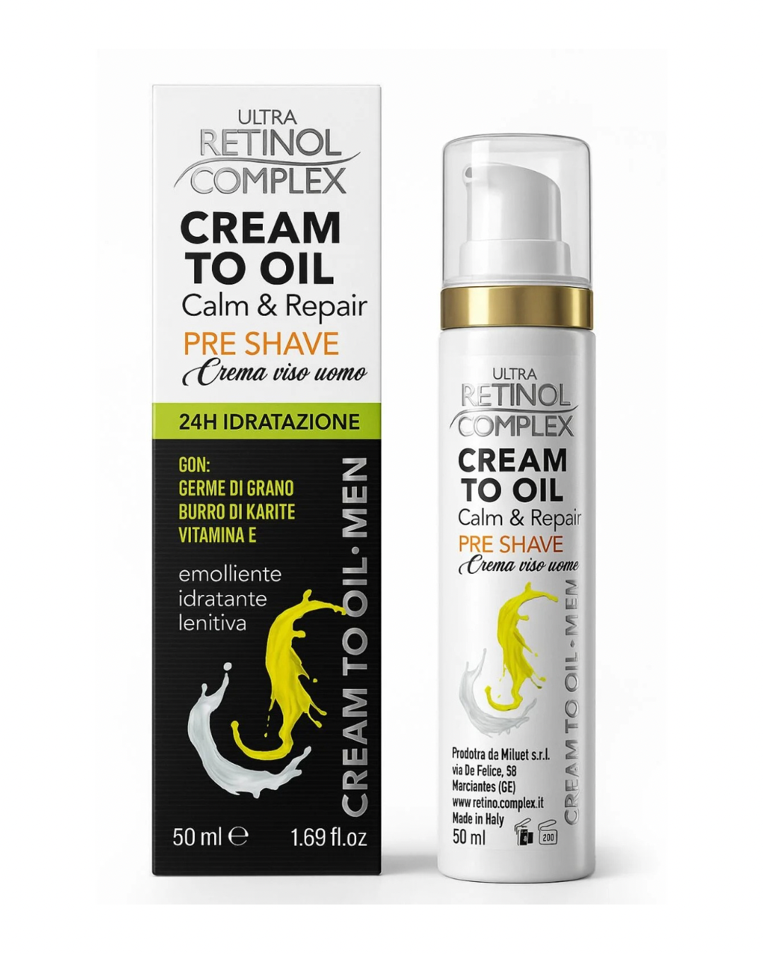 Retinol Complex Cream To Oil PreShave Linea Uomo